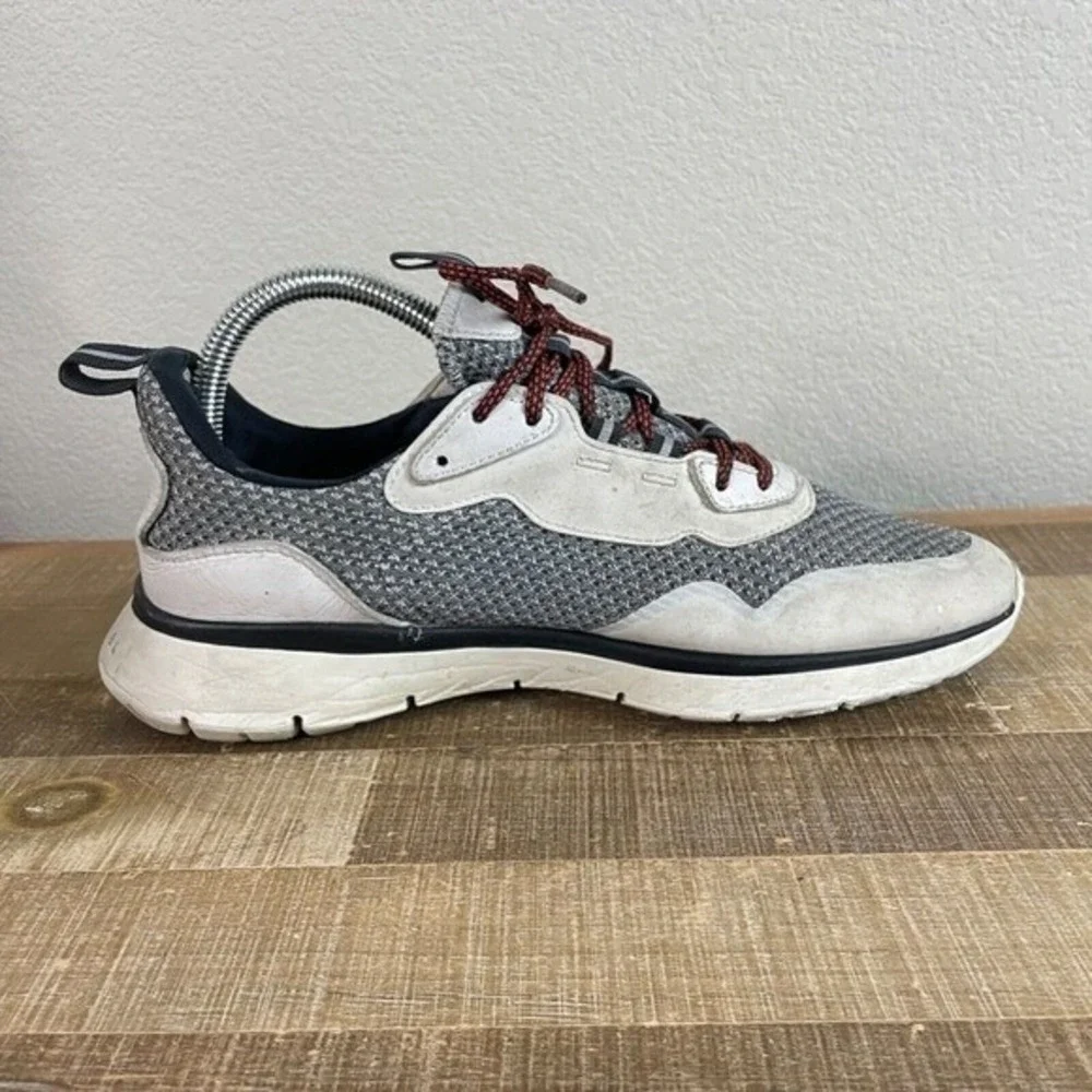 Cole‎ Haan Zerogrand Sneakers Mens 9 Grey Knit Leather Grand.OS Walking Shoes